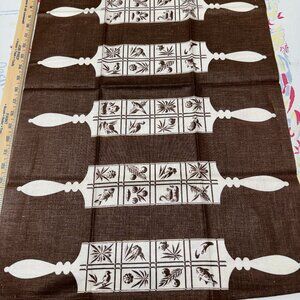 Vintage Martex Kitchen Originals Brown MCM Dish Towel NWT